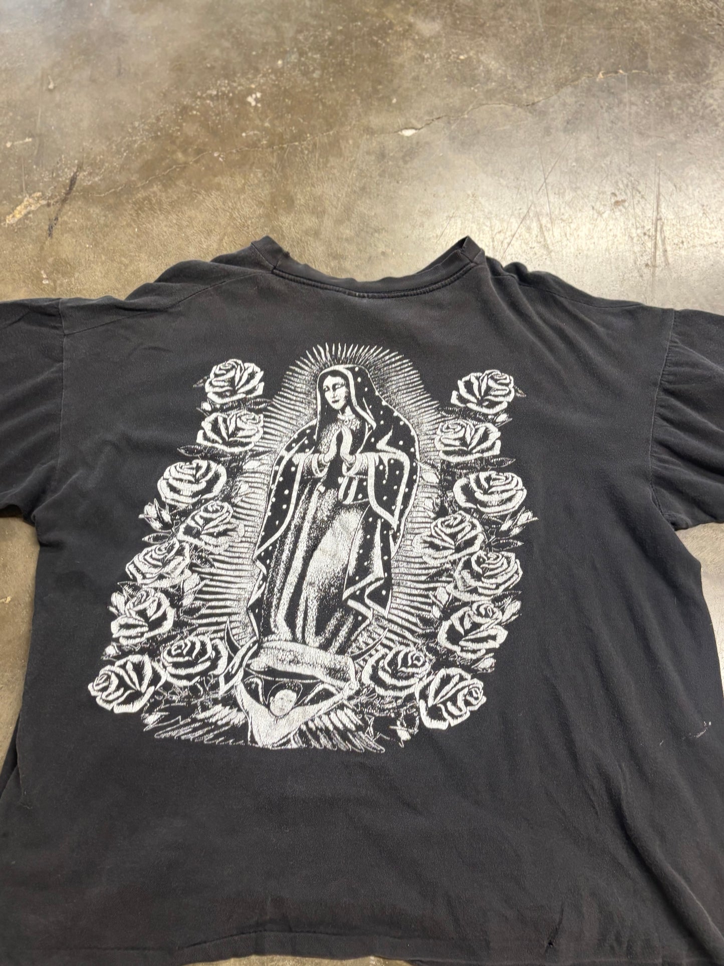 Vintage Thrashed and Boxy Virgin Mary shirt size XL