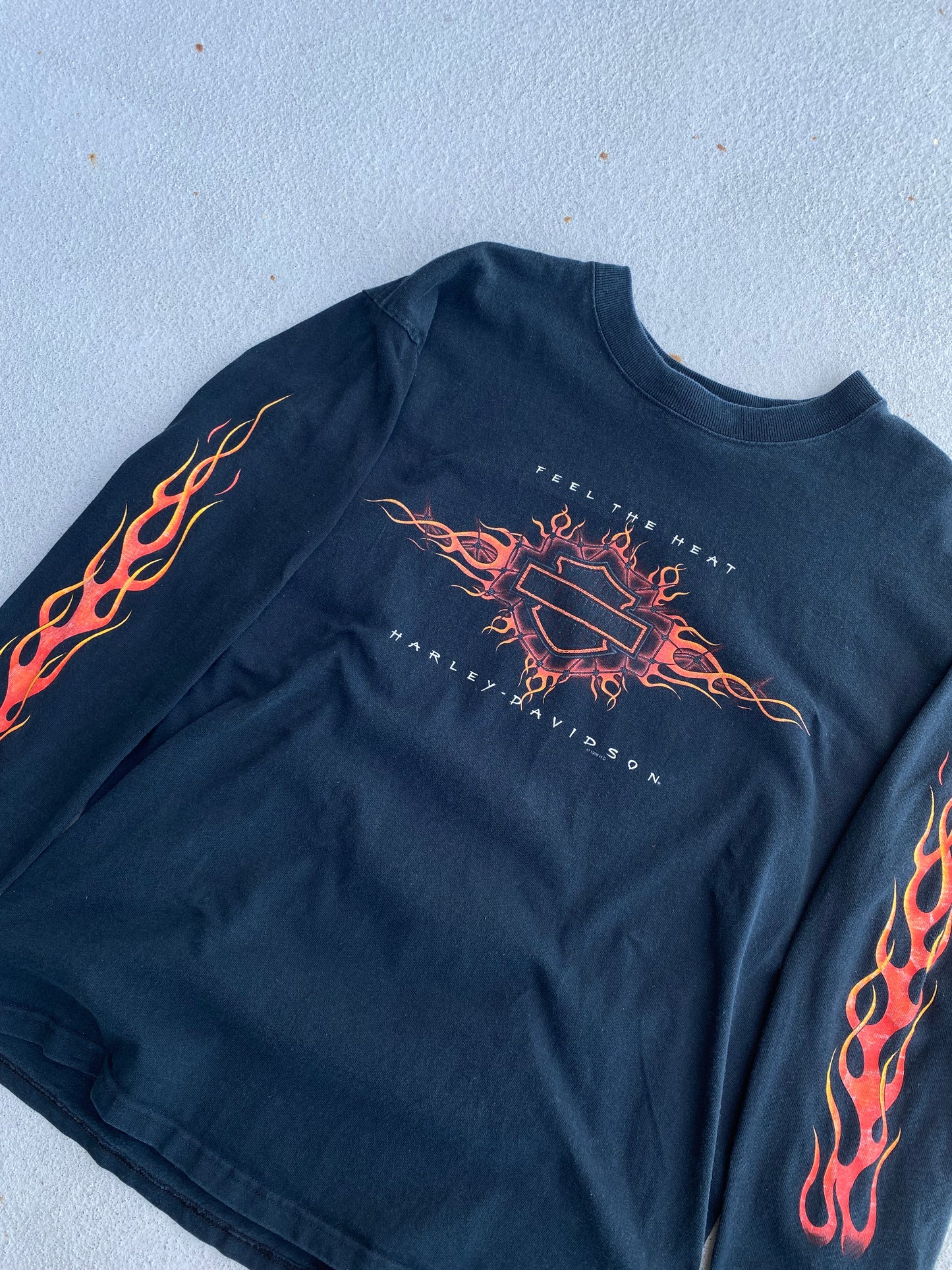 Vintage Harley Davidson Feel the Heat size large long sleeve