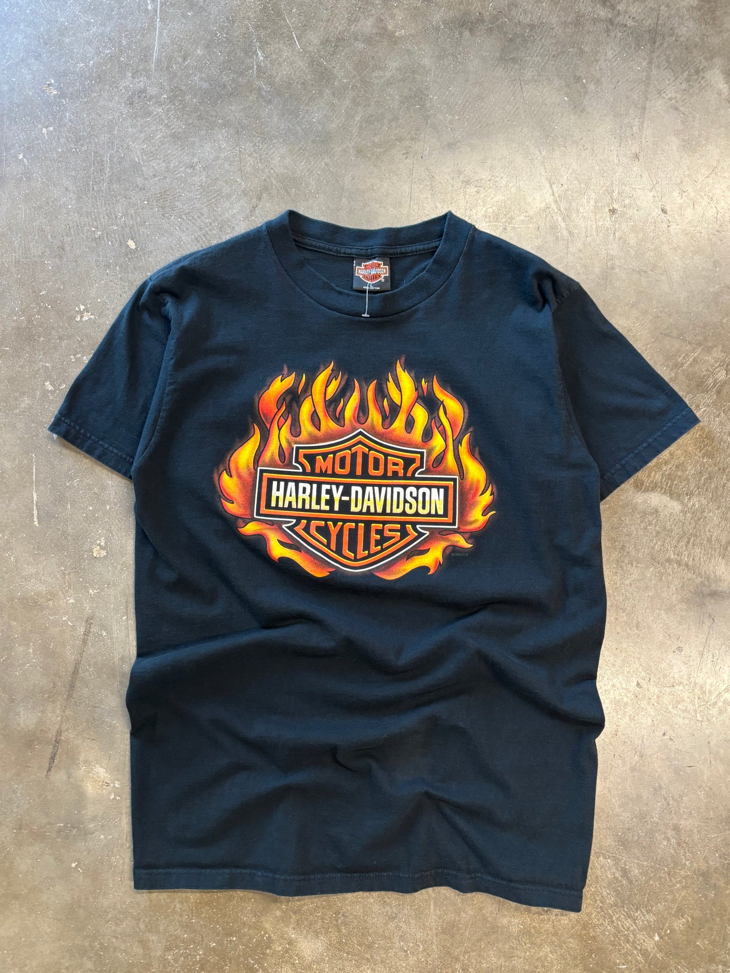 Vintage 90’s Harley Flame Ball long sleeve size Large