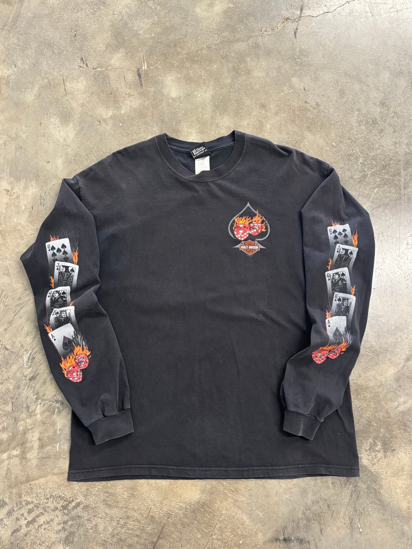 Vintage Harley Davidson Dice poker long sleeve size xl