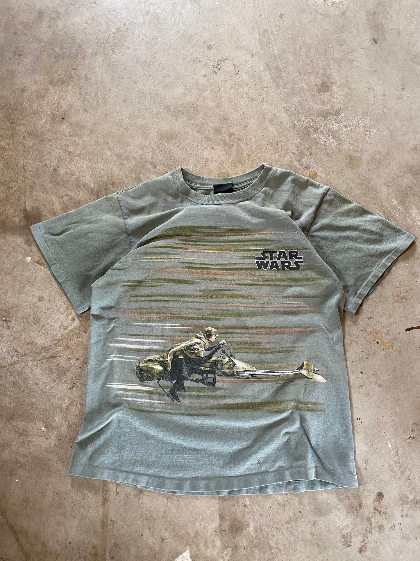 Vintage Earth Tone Star Wars racer shirt Size XL