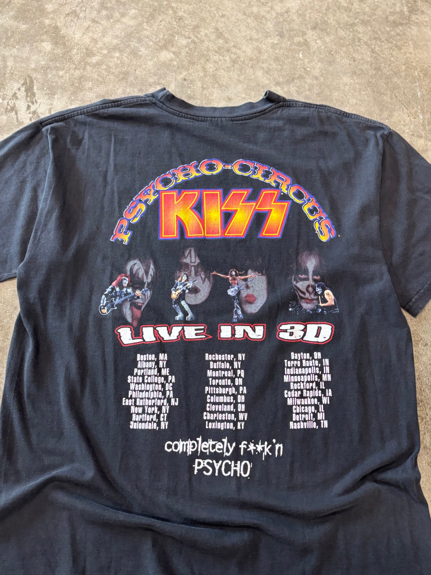 Vintage Kiss Pyscho Circus shirt size xl