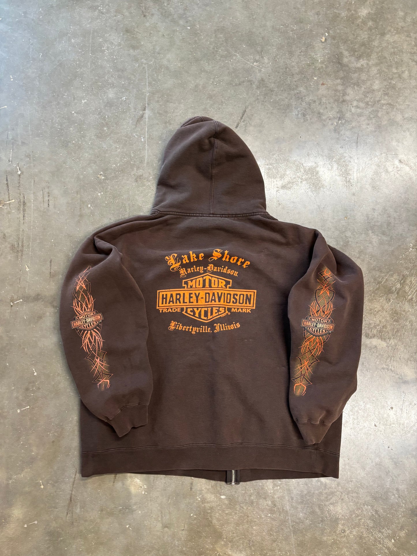 Vintage Harley Davidson zip up hoodie size xl