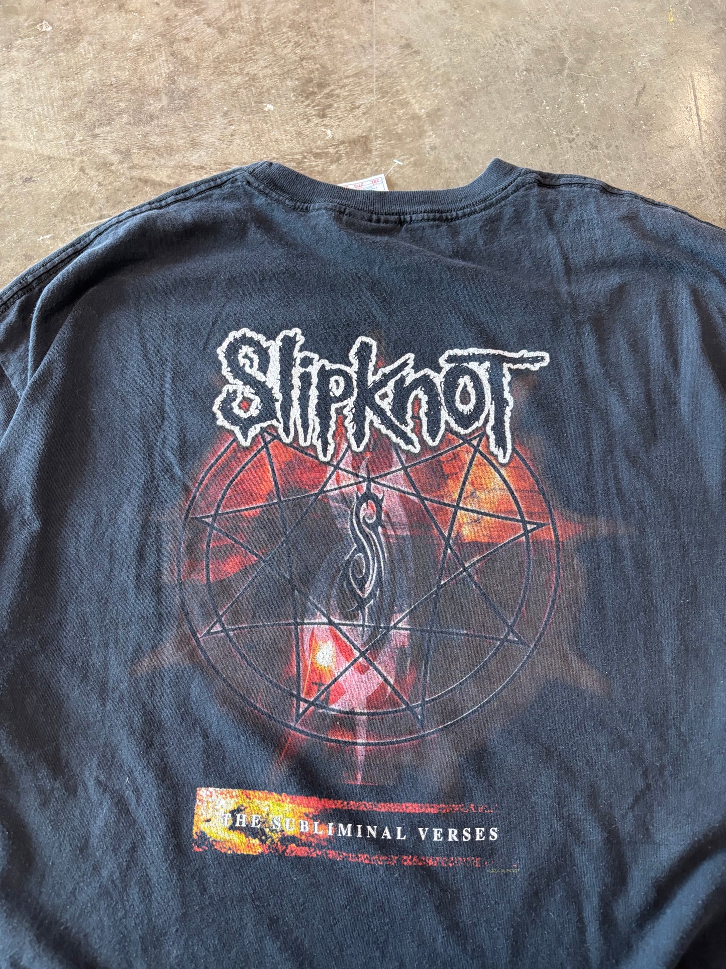 Vintage Slipknot zipper mouth shirt size xxl