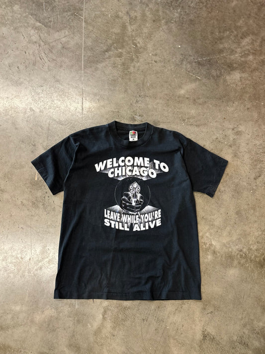 Vintage Welcome to Chicago jade dragon tattoo shirt size large