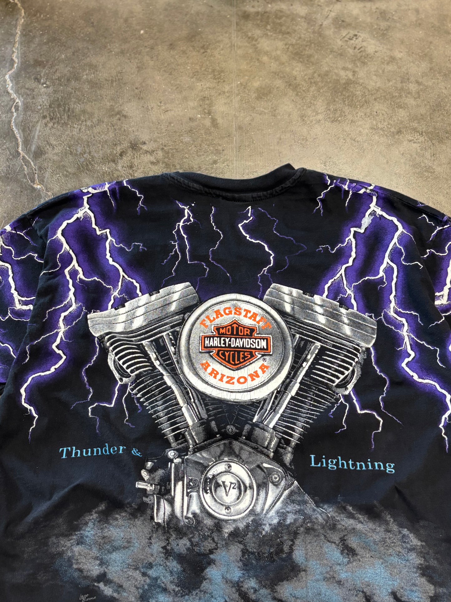 Vintage Harley Davidson Purple Lightning shirt size xxl