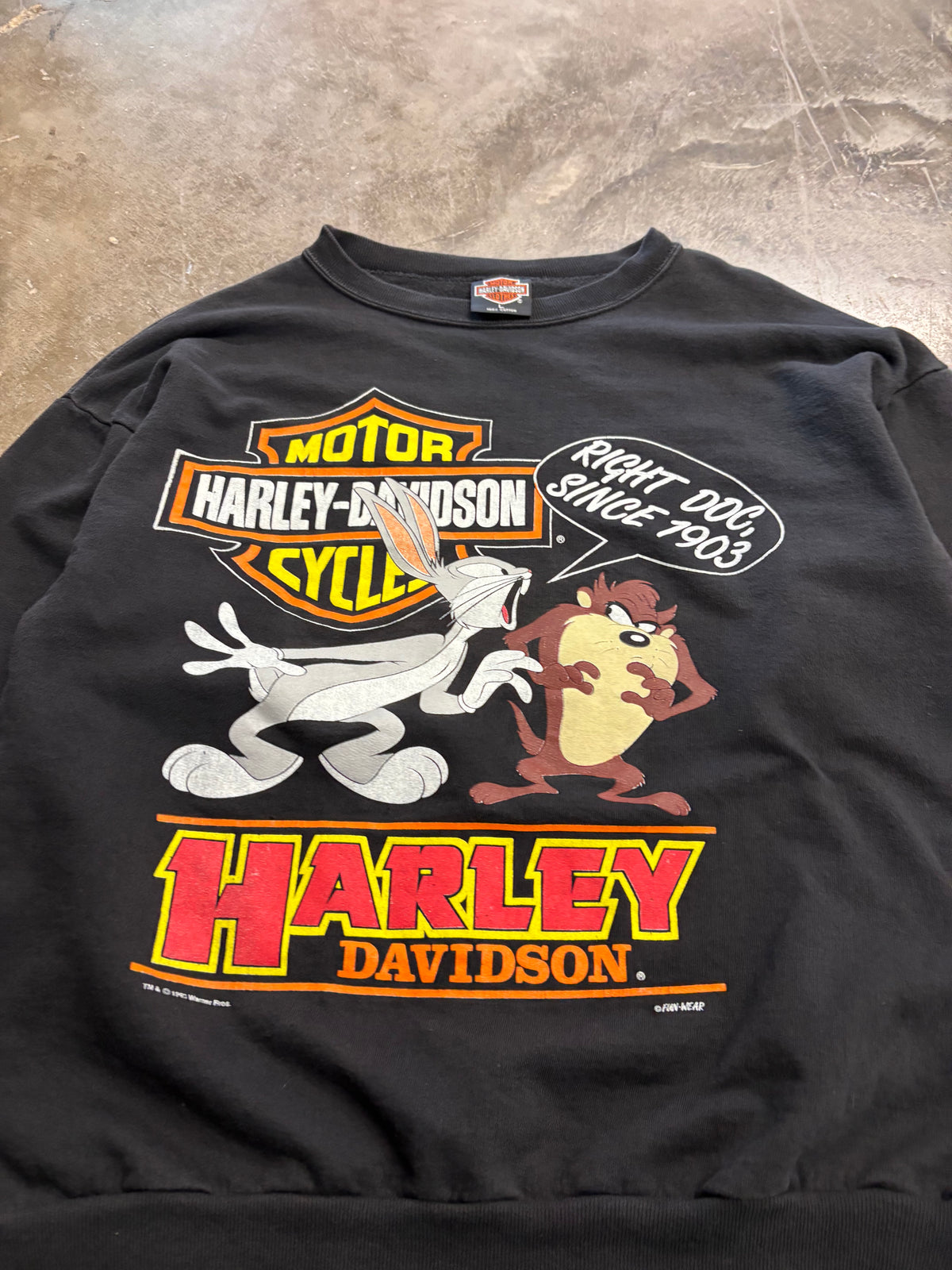 Vintage Harley Davidson looney tunes sweatshirt size large