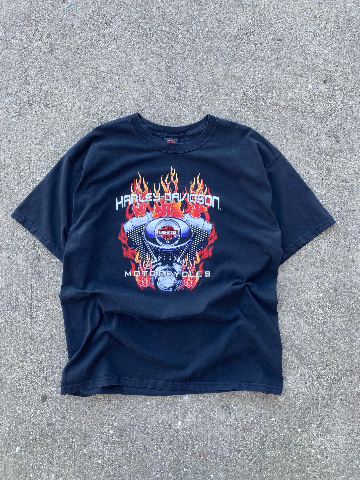 Vintage Harley Davidson Flaming shovel head shirt size extra large