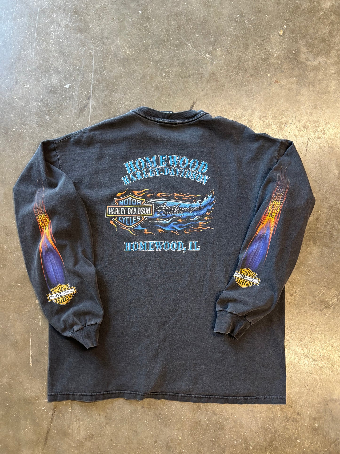 Vintage Harley Davidson Purple Eagle long sleeve size extra large