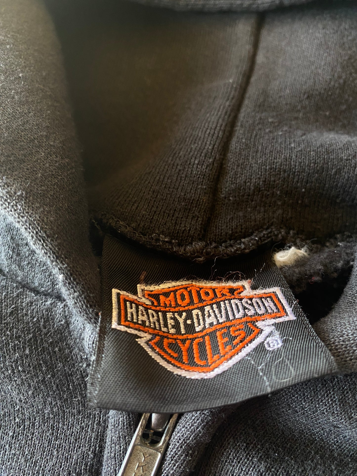 Vintage Harley Davidson Zip Up Flame Hoodie size large