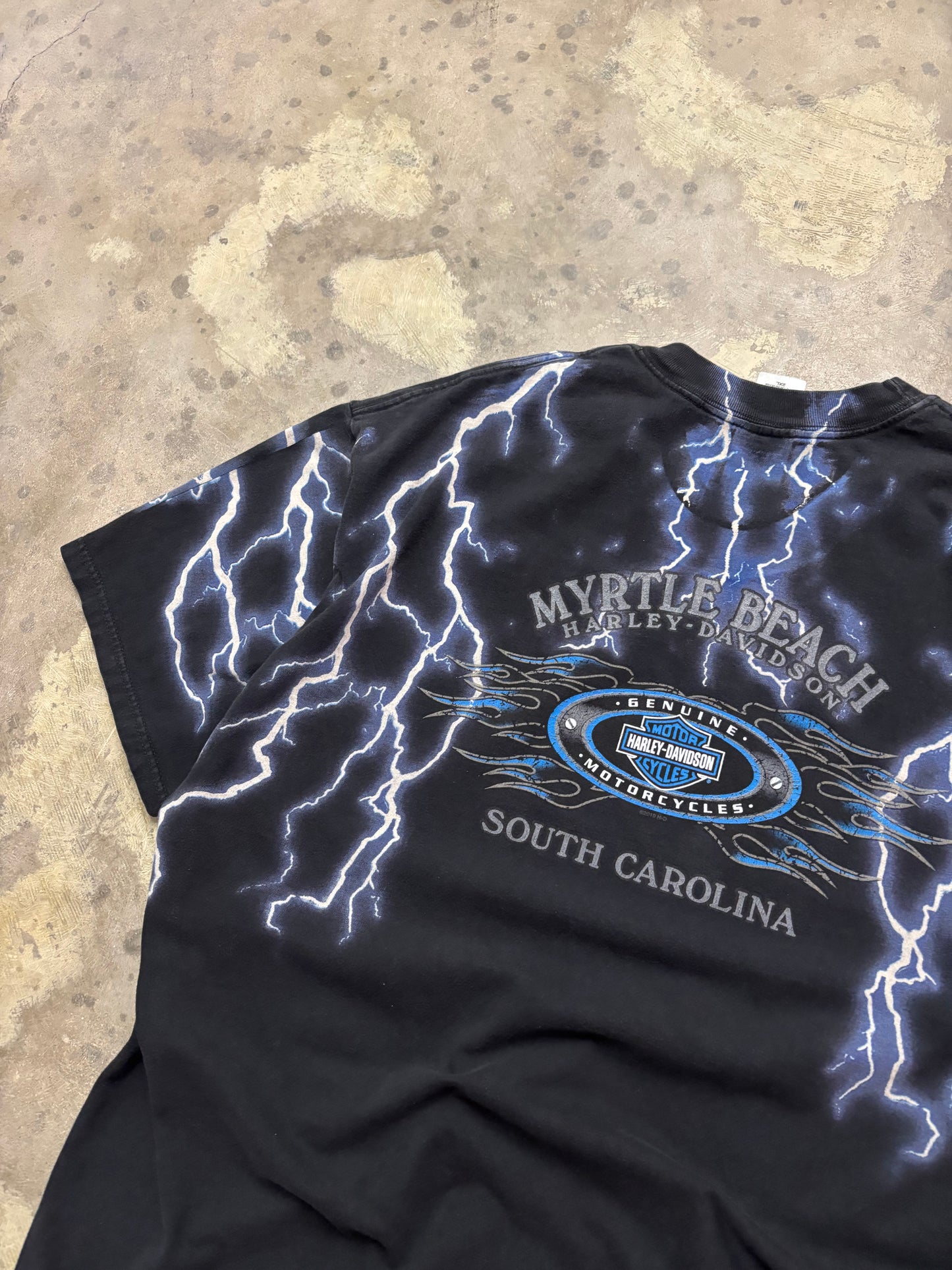 Vintage Harley Blue Lightning shirt size xxl