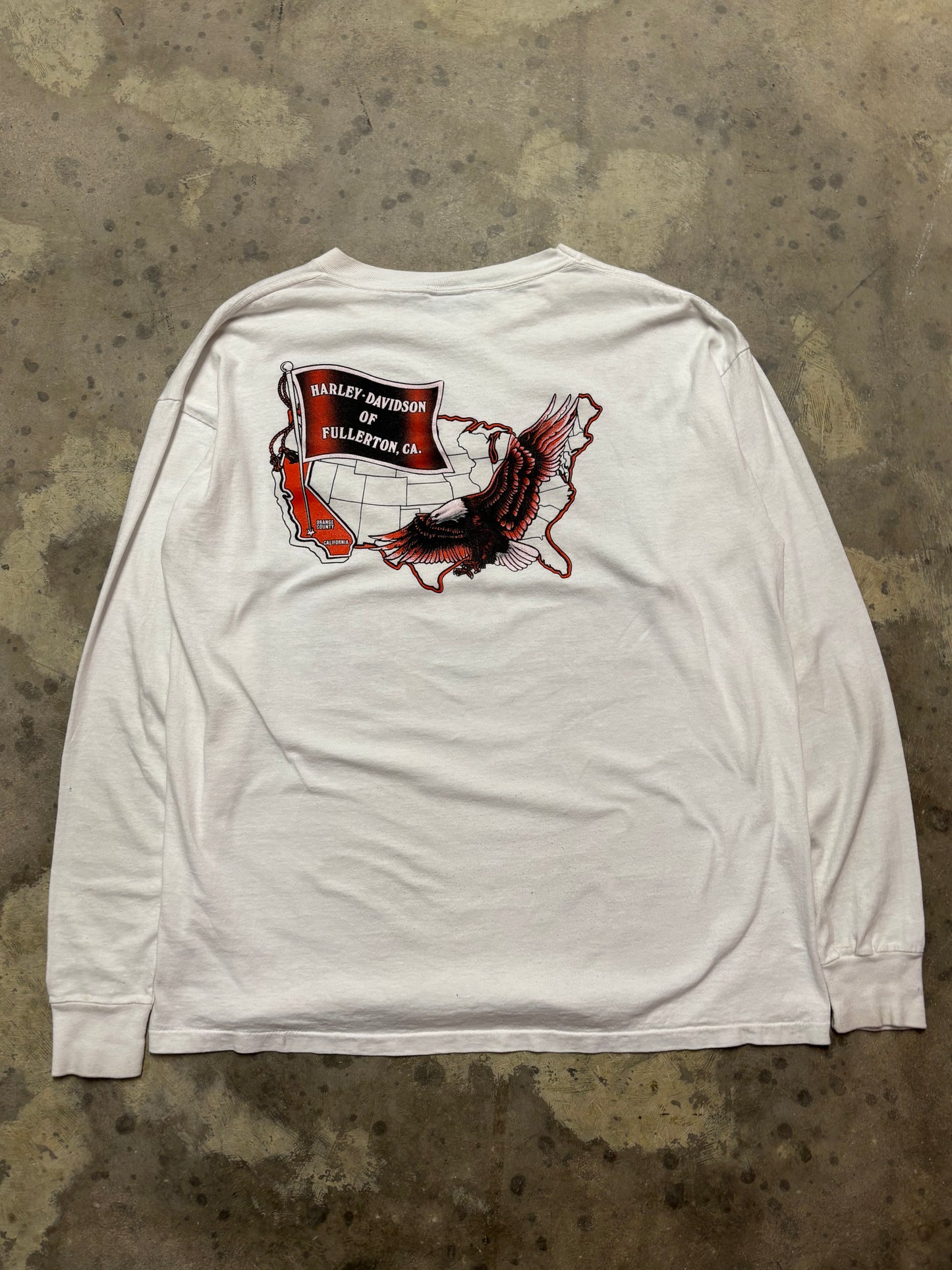 Vintage Harley Davidson Wolf 3d emblem long sleeve shirt size xl