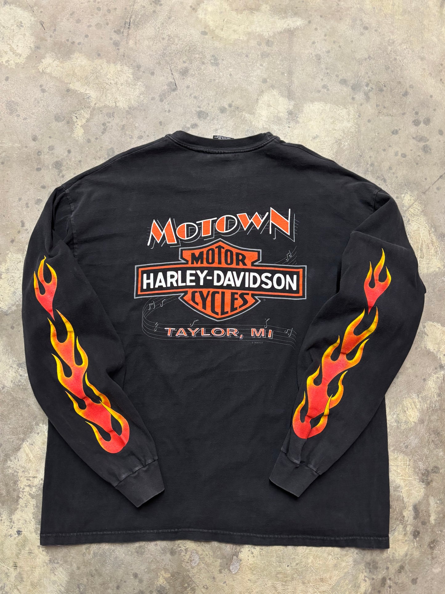 Vintage Harley Davidson Flaming Eagle long sleeve size xl shirt