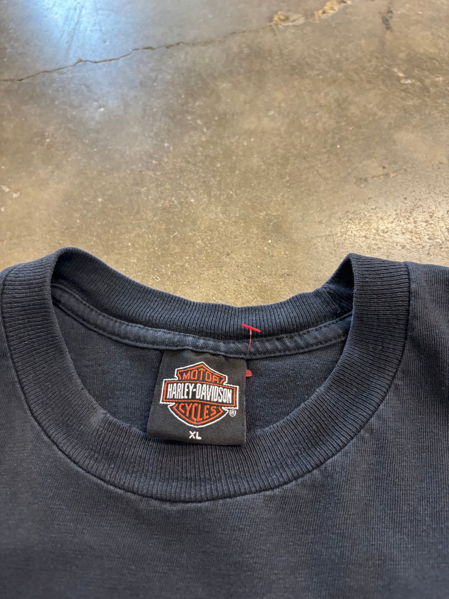Vintage Harley Davidson thrashed cut off size xl