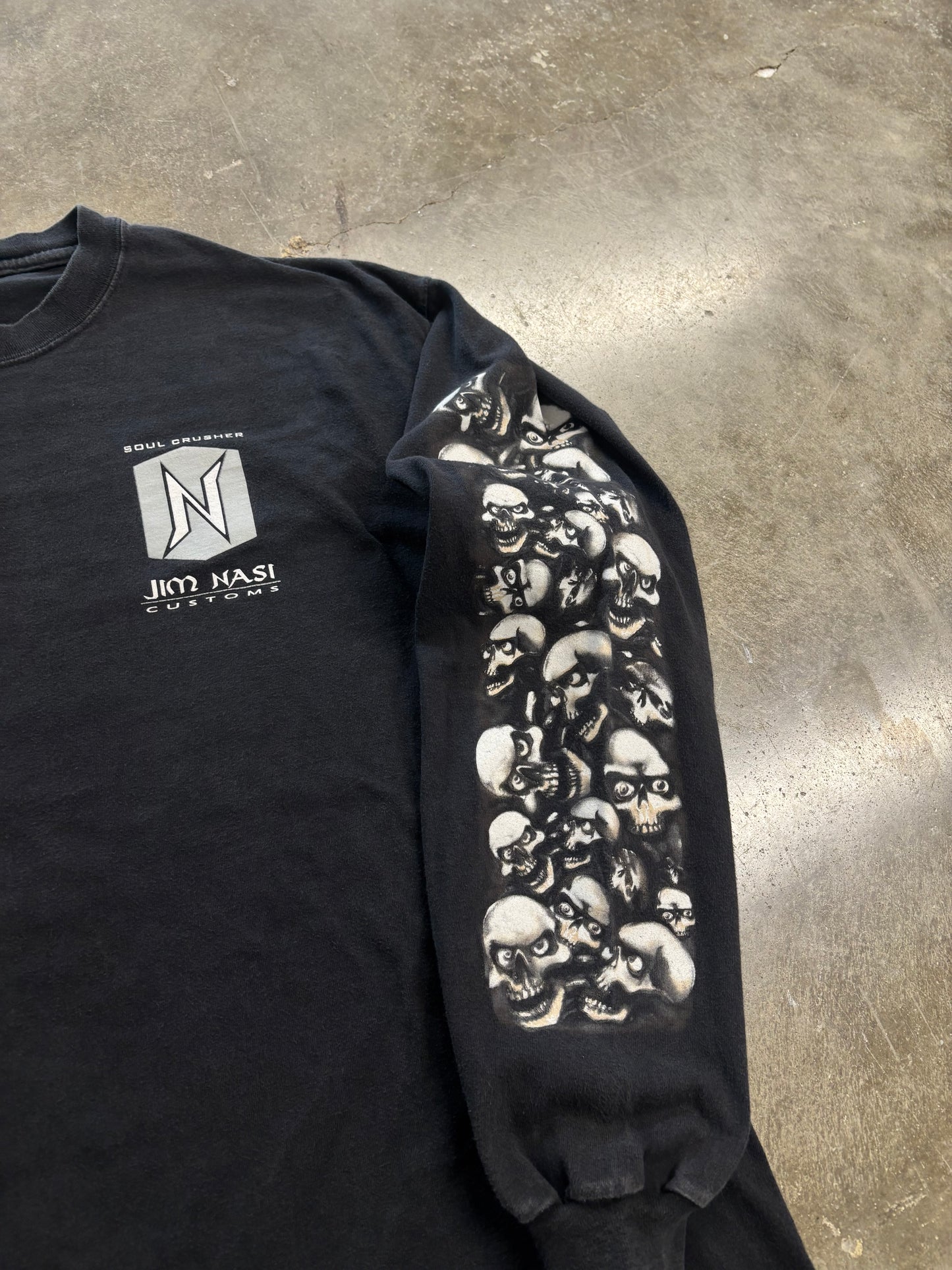 Vintage Jim Nasi Skull long sleeve size xl