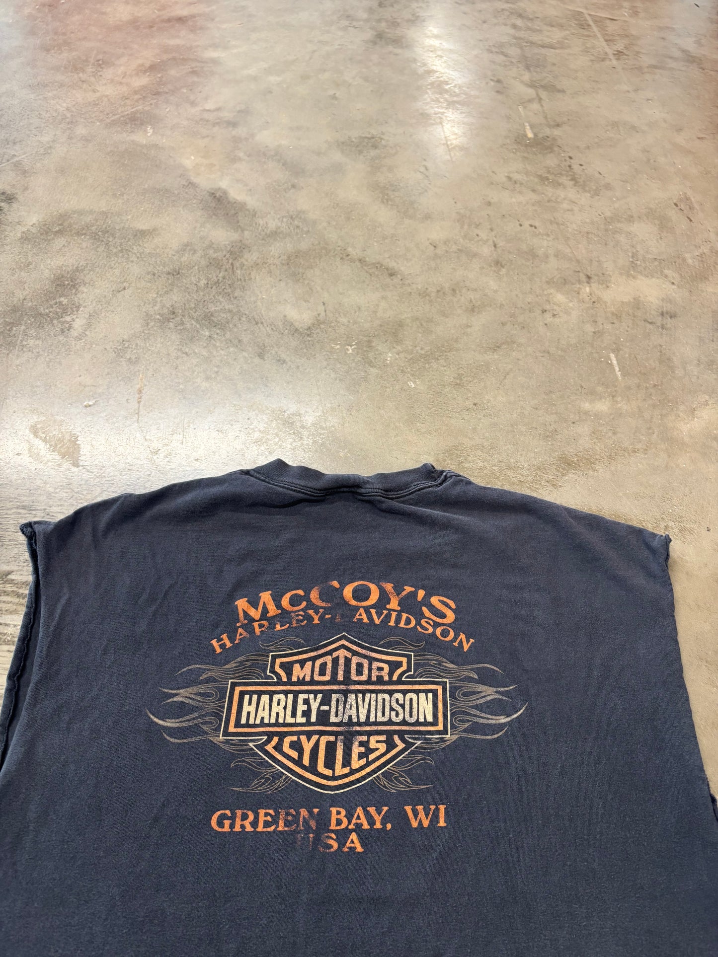 Vintage Harley Davidson chopped looney tunes shirt size large