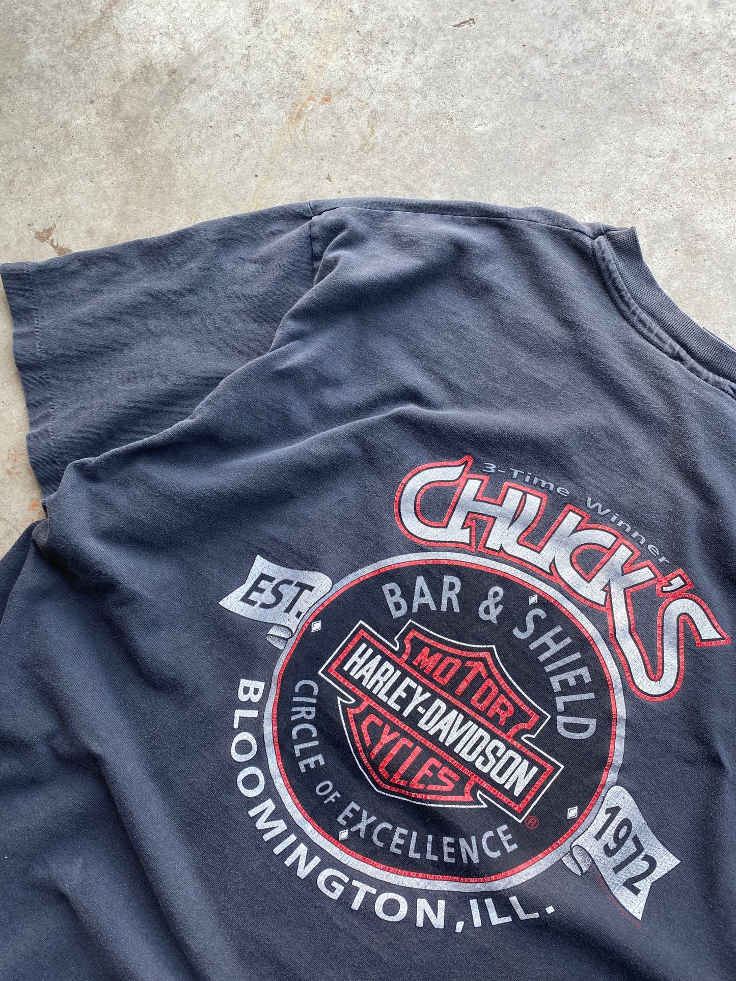 Vintage Harley Davidson Biker Santa shirt size XXL