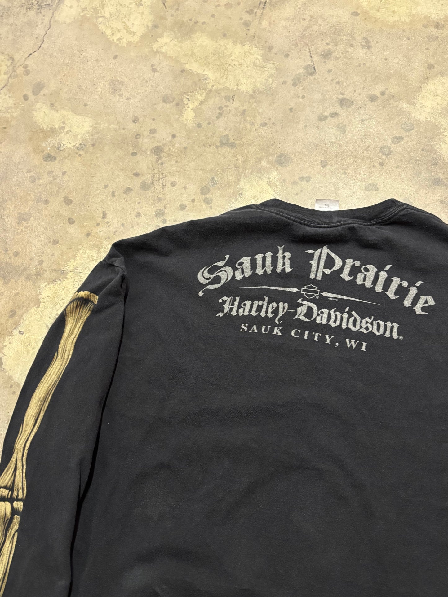Vintage Harley Davidson long sleeve bones shirt size XXL