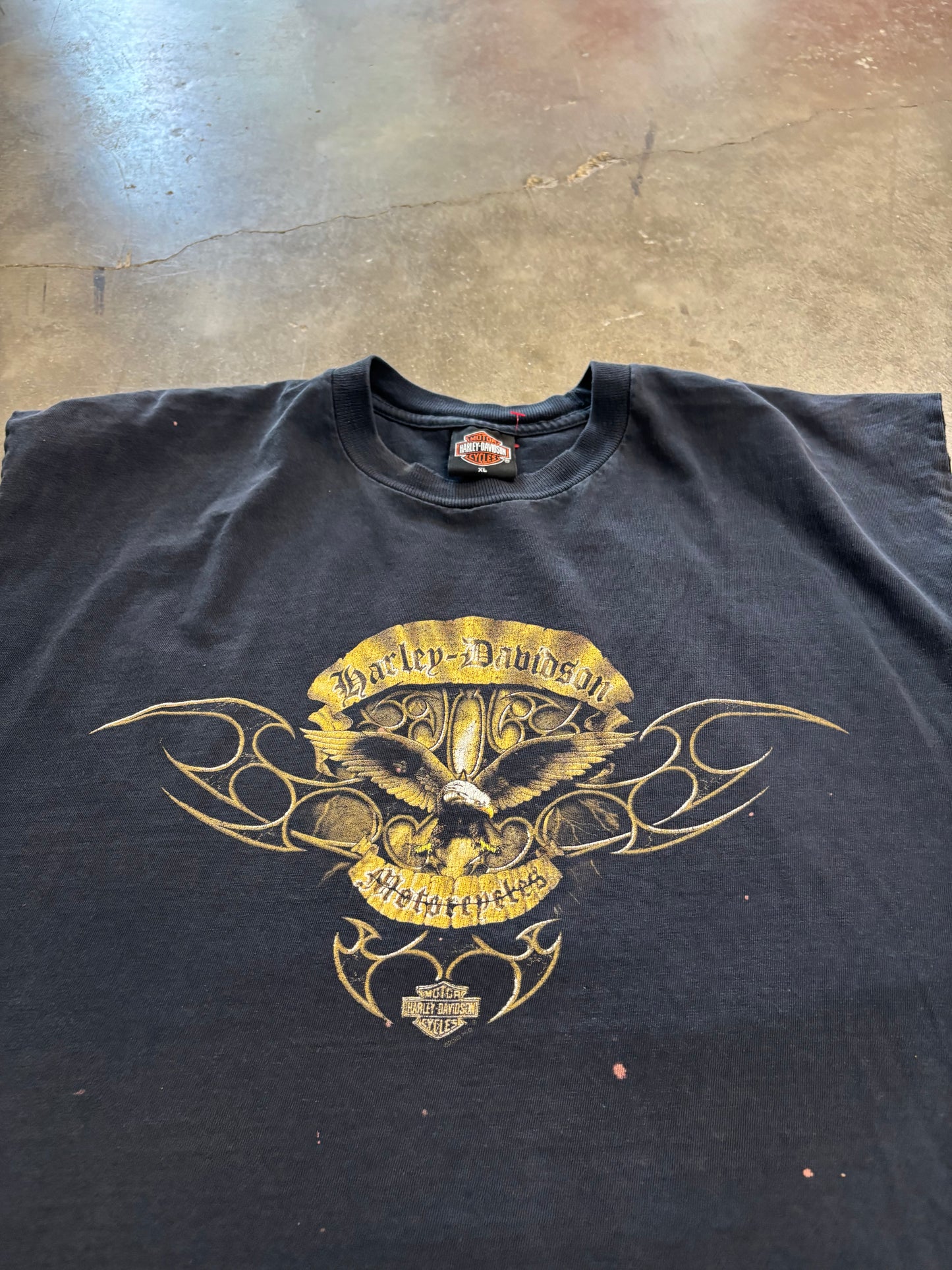 Vintage Harley Davidson thrashed cut off size xl