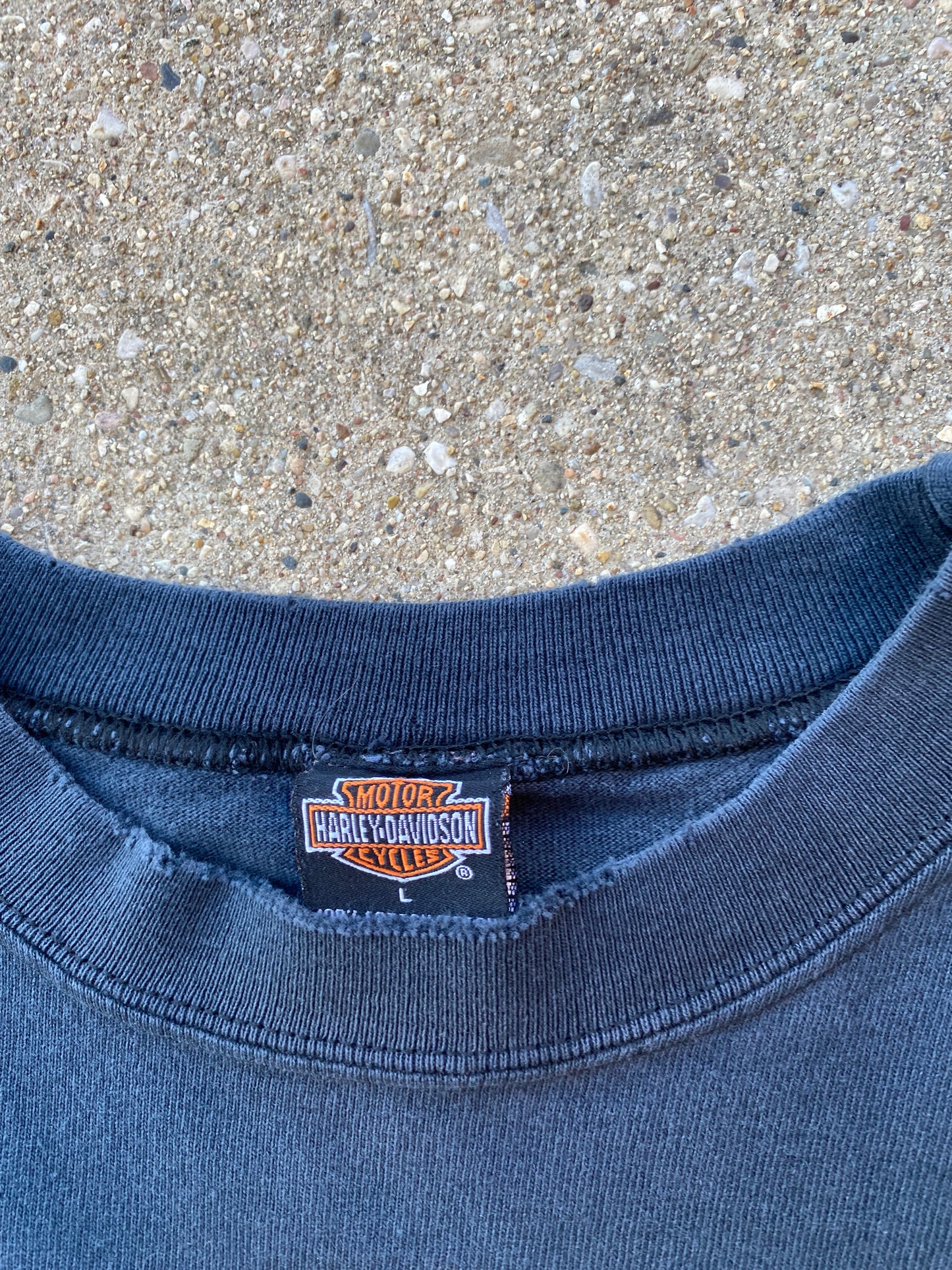 Vintage Harley Davidson Flaming shield long sleeve shirt size large