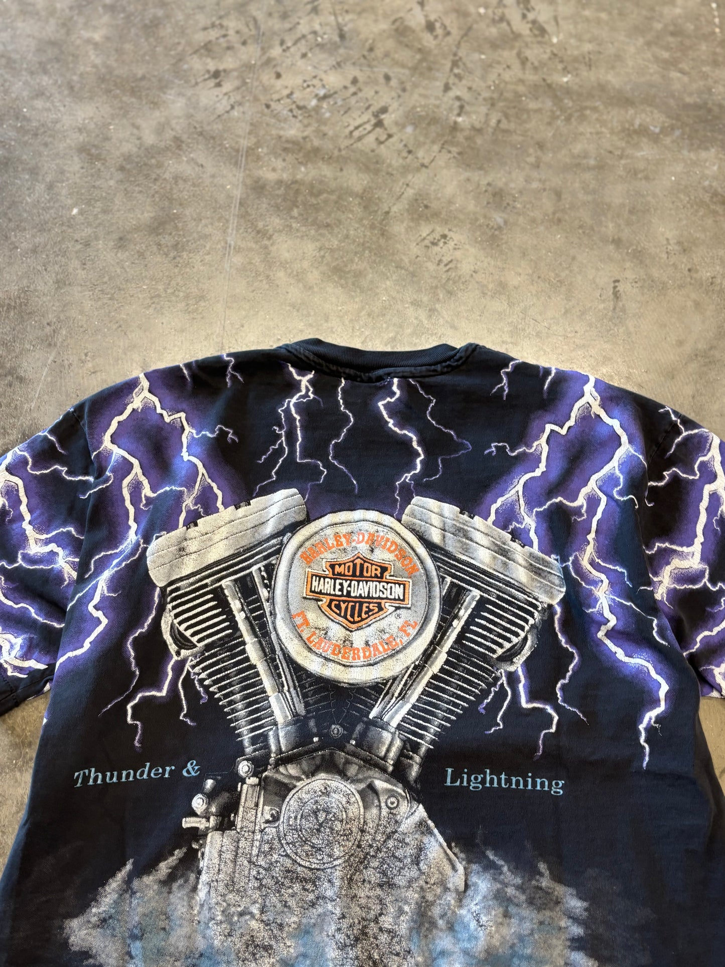 Vintage Harley Purple Lightning shirt size XL
