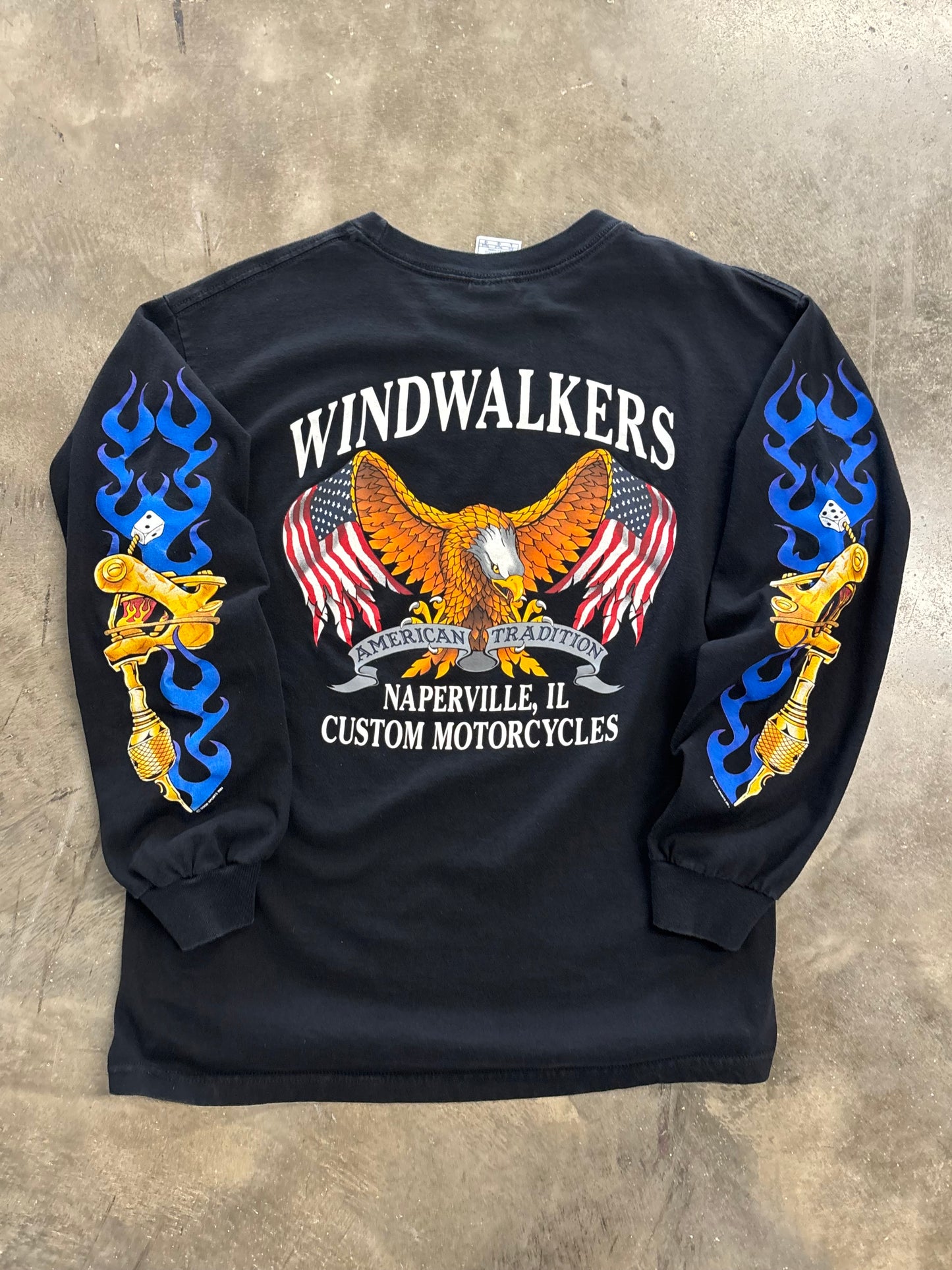 Vintage Biker Tattoo long sleeve size large