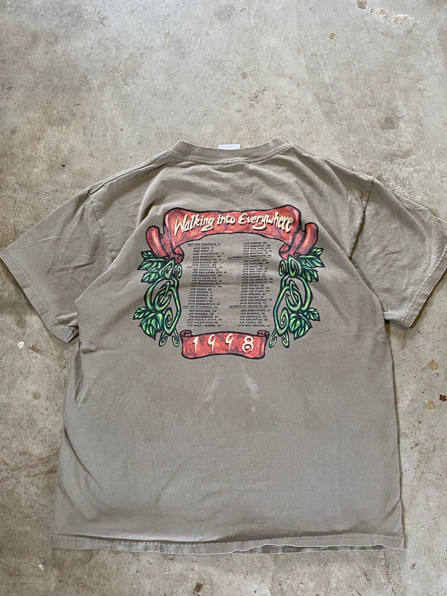 Vintage Page and Plant band shirt Earth Tone Size Large