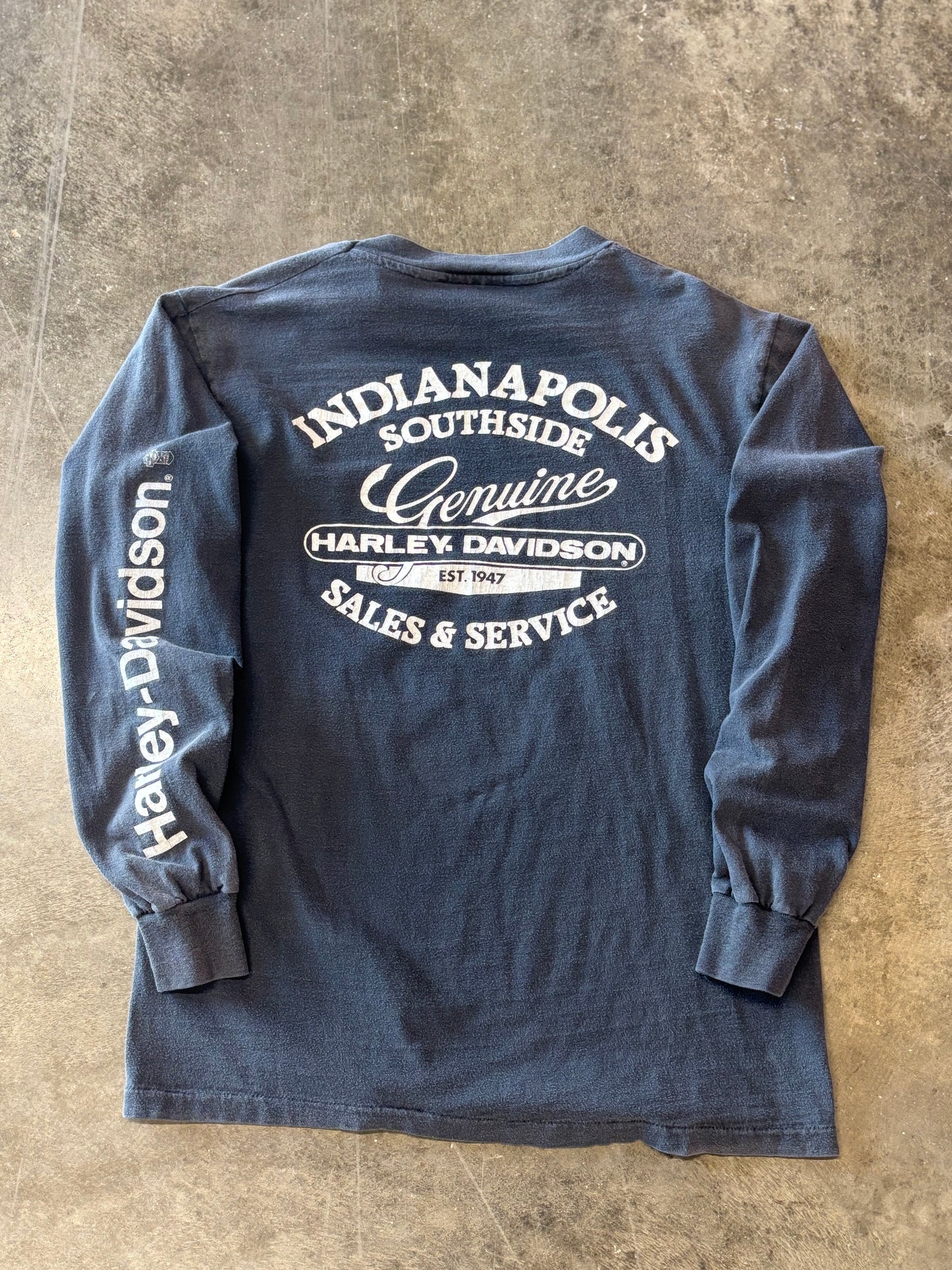 Vintage Harley Davidson Real steel long sleeve size medium