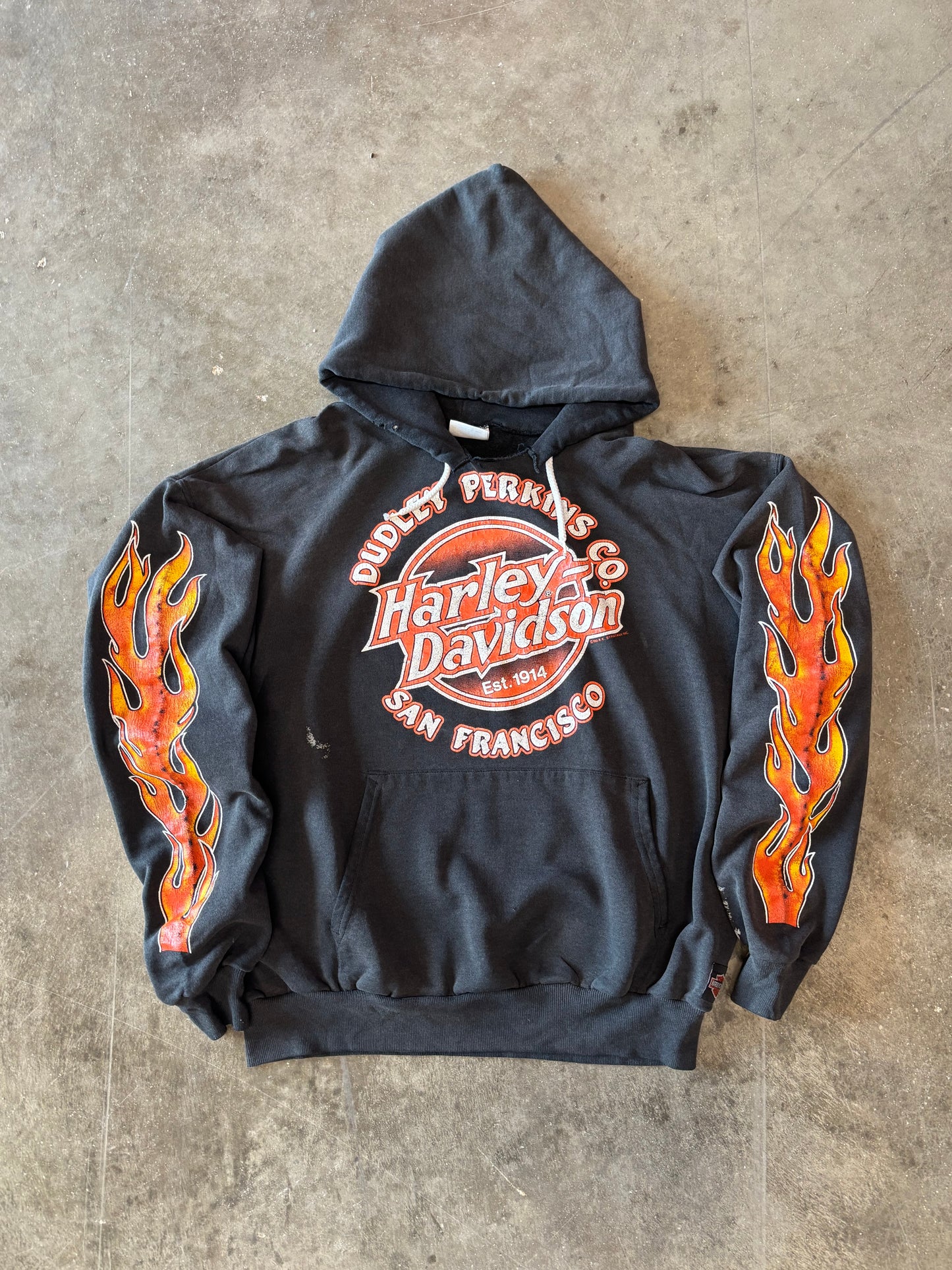 Vintage Harley Davidson Dudley Perkins Hoodie size extra large