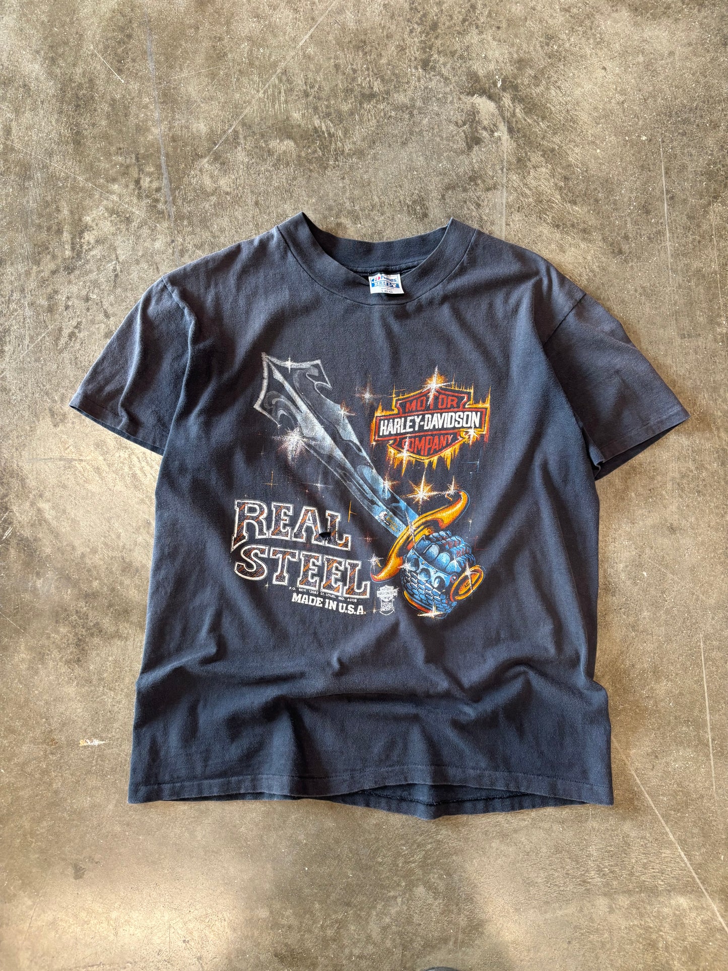 Vintage Harley Davidson real steel shirt size large