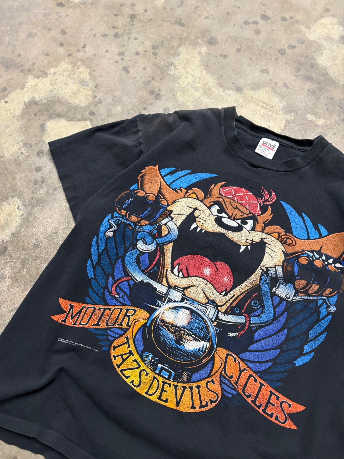 Vintage Harley Davidson Taz biker shirt size large