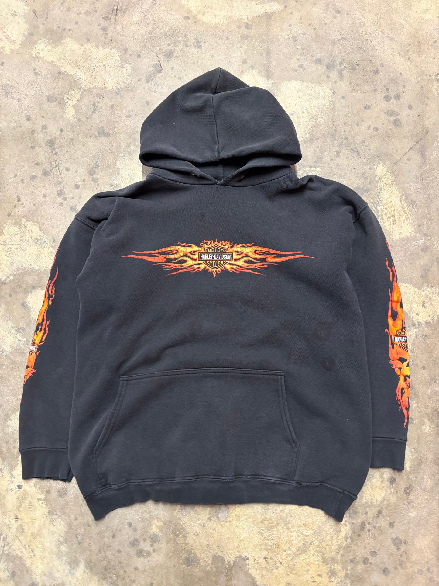 Vintage Harley Davidson cooked tribal hit hoodie size medium