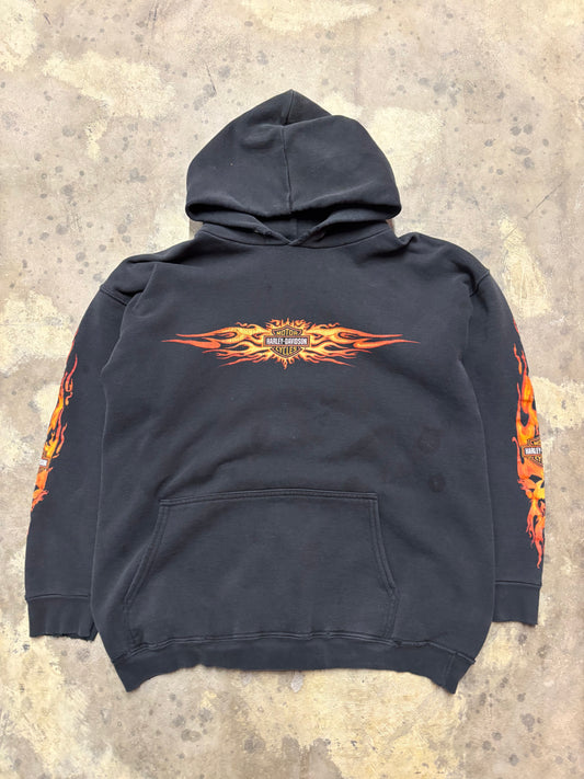 Vintage Harley Davidson cooked tribal hit hoodie size medium