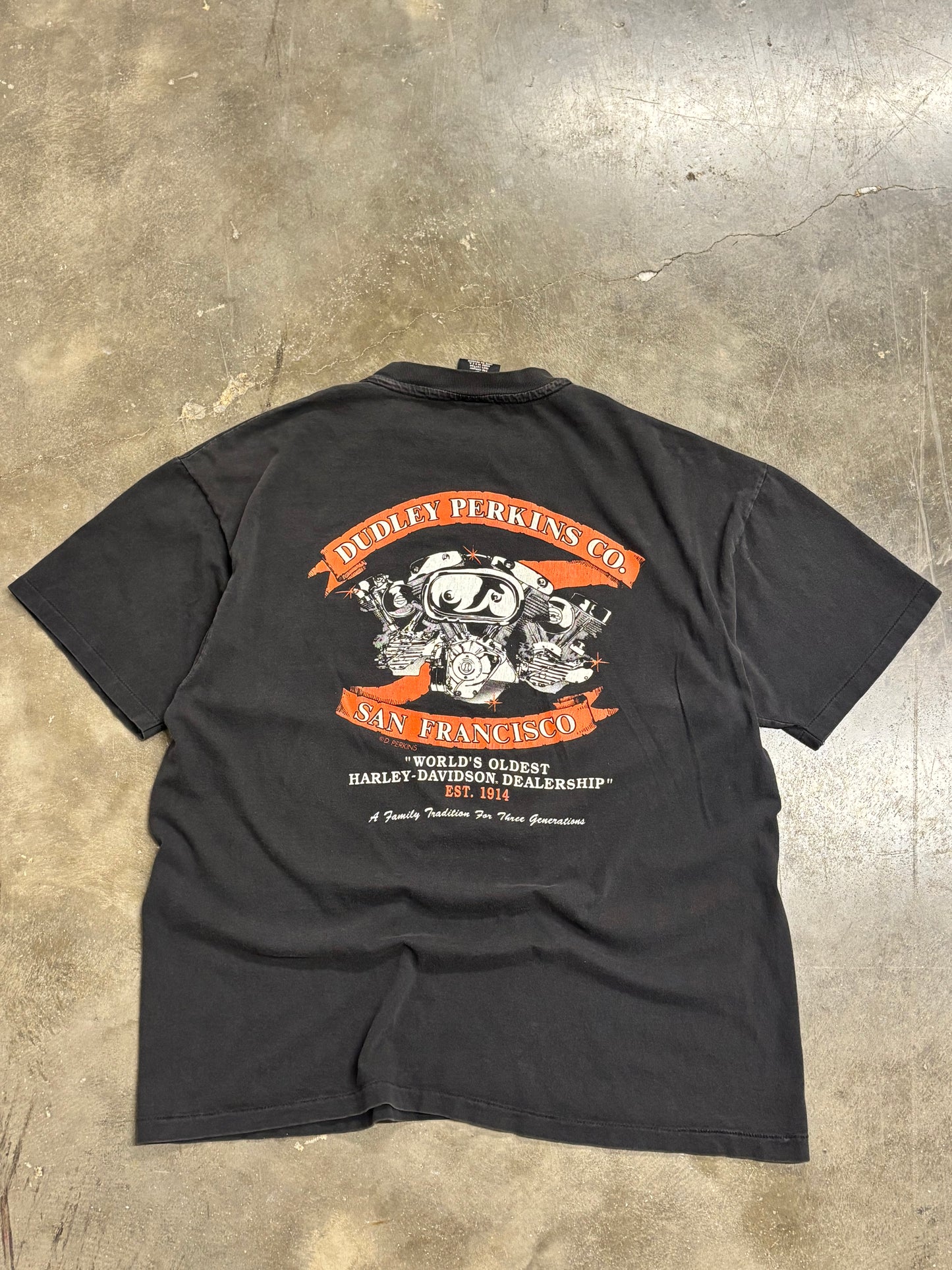 vintage Harley Davidson Dudley Perkins shirt size xl