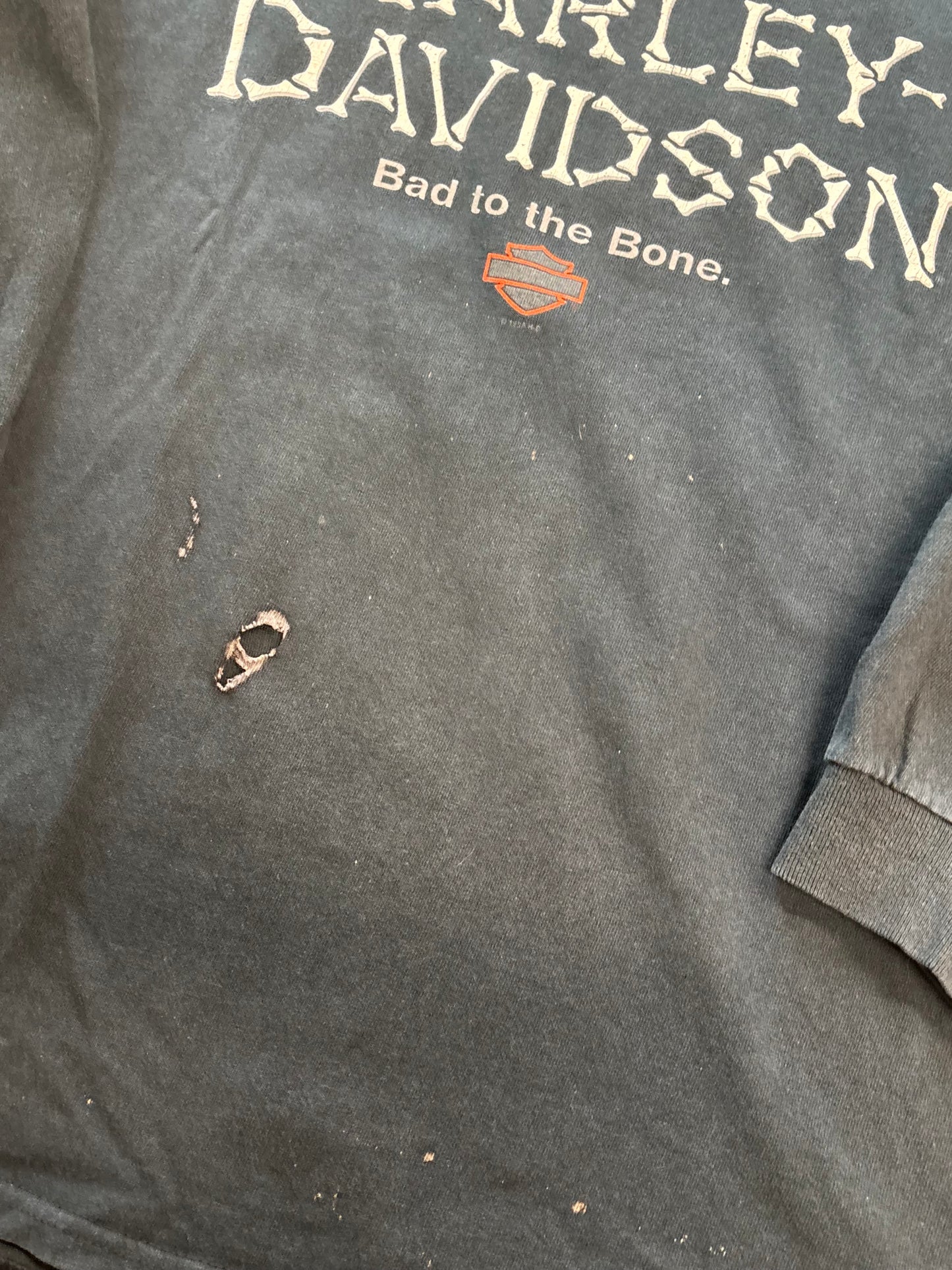 Vintage Harley Davidson bone long sleeeve size xxl