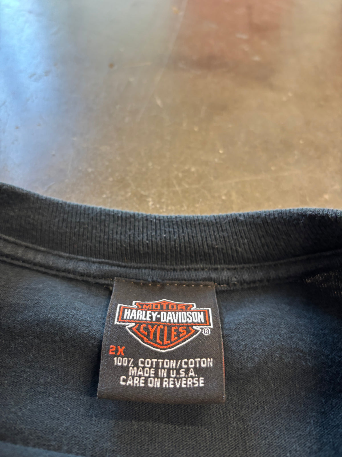 Vintage Harley Davidson blue flame long sleeve size xxl