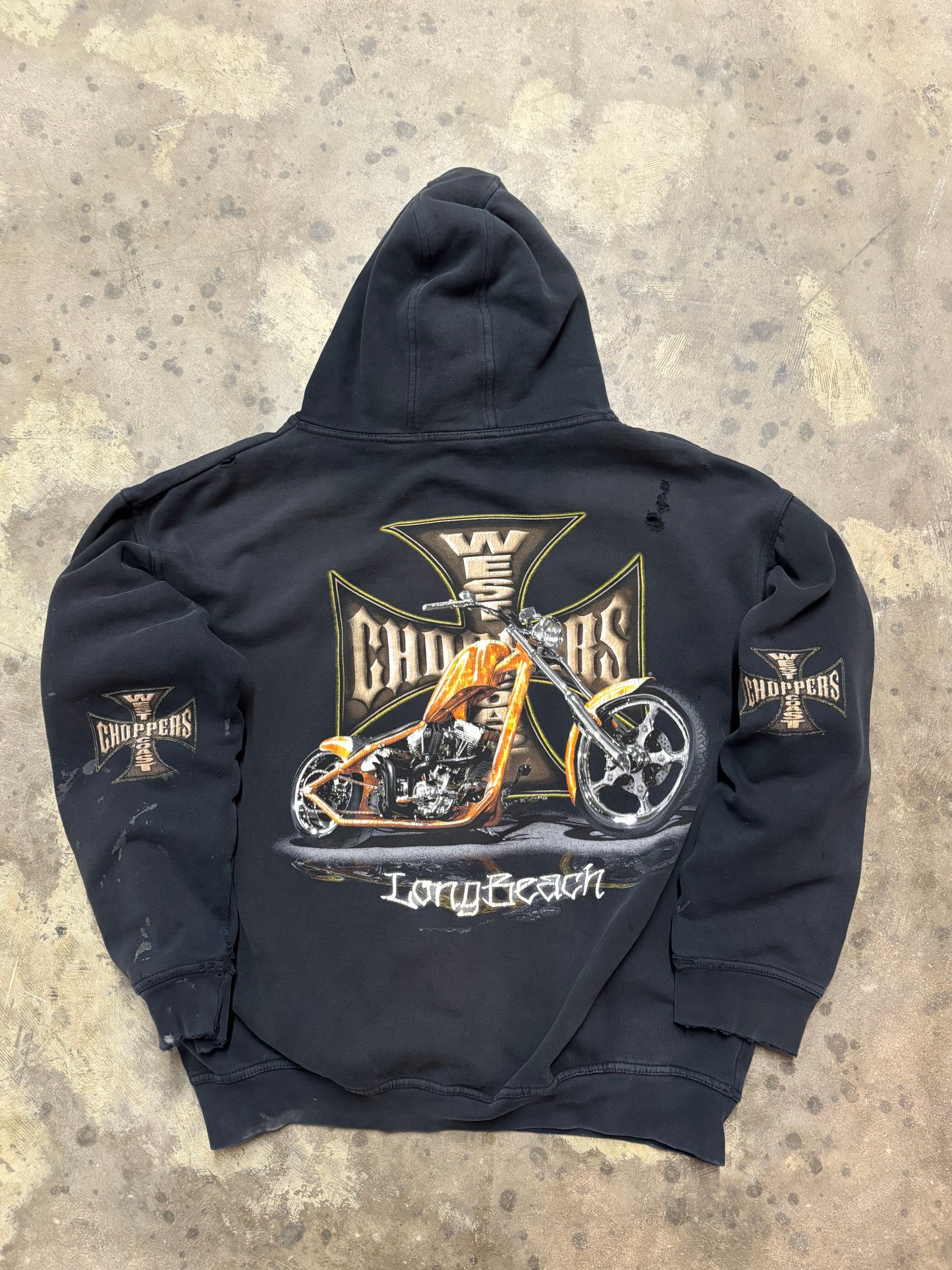 Vintage West Coast Choppers Bronze hoodie size XL