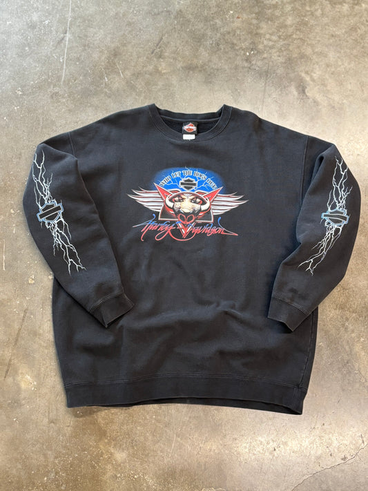 Vintage Harley Davidson Pig Lightning sweatshirt size xxl