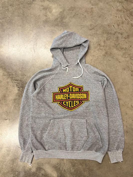 Vintage 80’s Harley Davidson shield logo hoodie size large