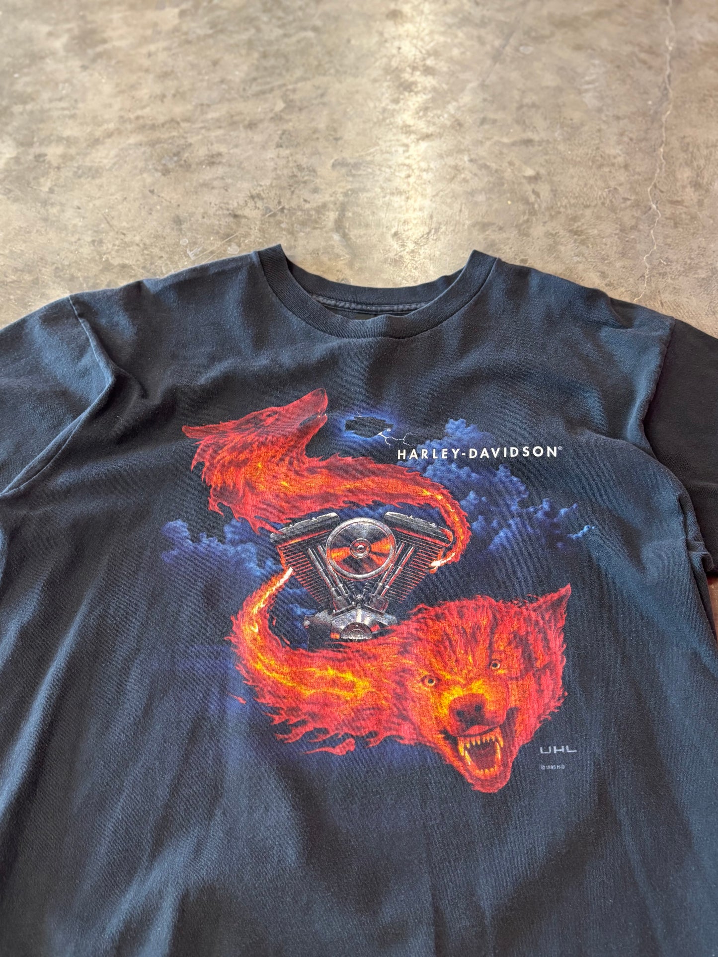 Vintage Harley Davidson wolf shirt size xl