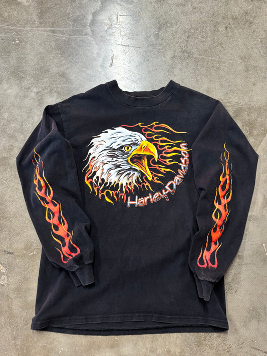 Vintage Harley Davidson screaming Eagle long sleeve size large