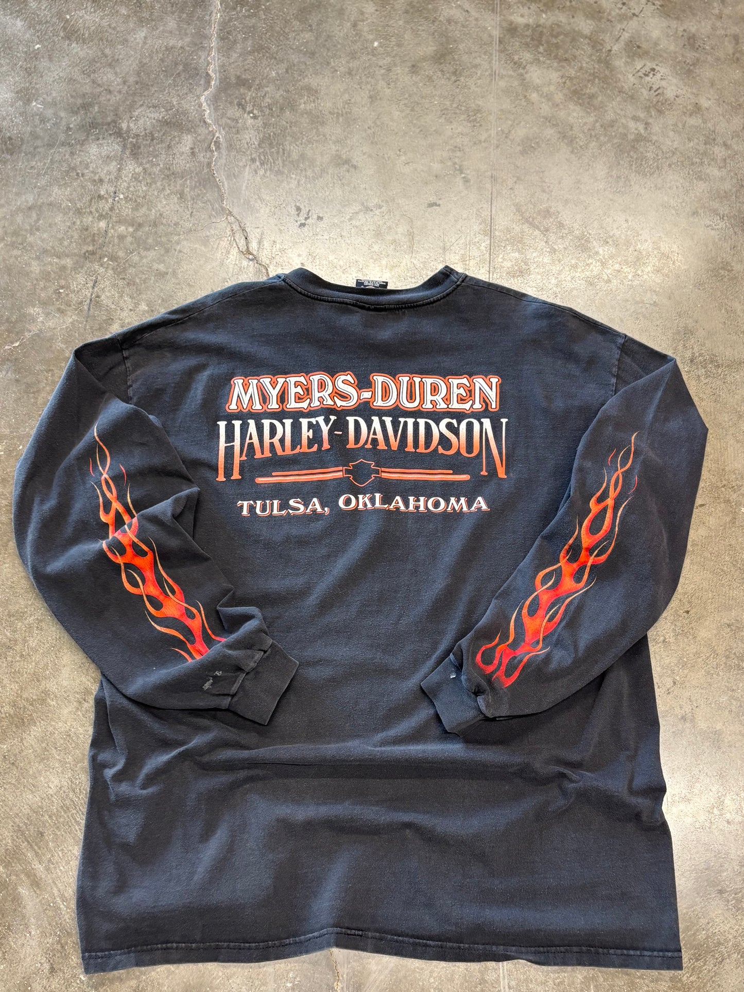 Vintage Harley Davidson rising flame shirt long sleeve size xxl
