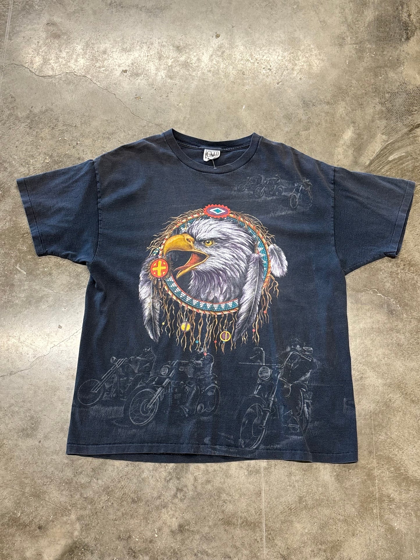 Vintage CMJ Faded Biker Shirt size XL
