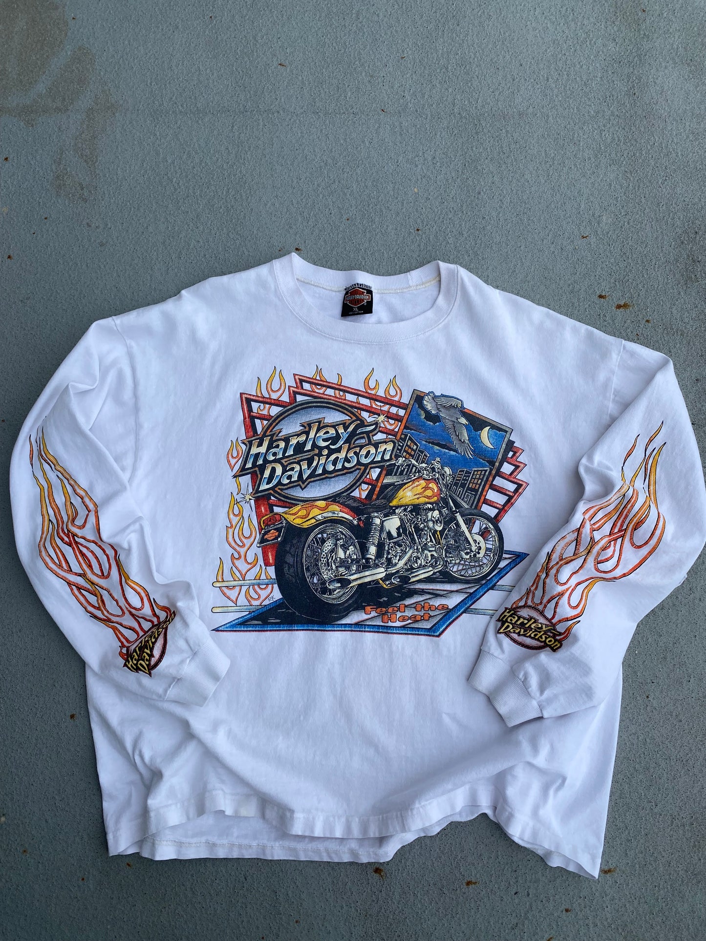 Vintage Harley Davidson Feel the Heat Long sleeve Size XL