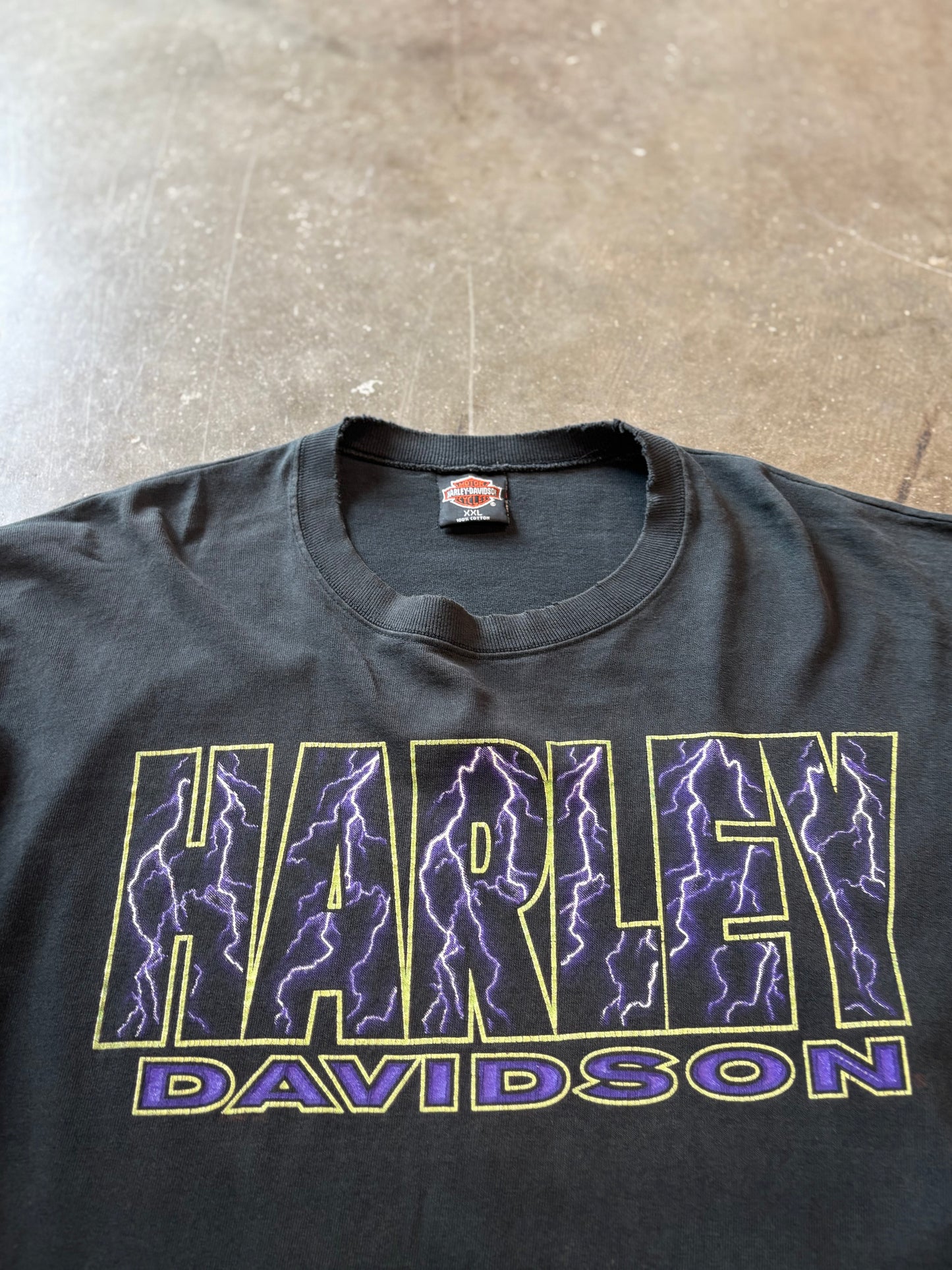 Vintage Harley Davidson Purple Lightning long sleeve size xxl