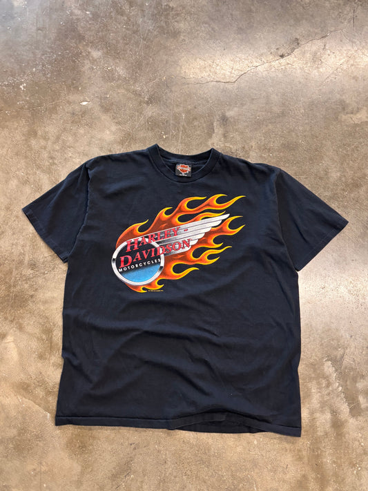 Vintage Harley Davidson Flame ball shirt size xl