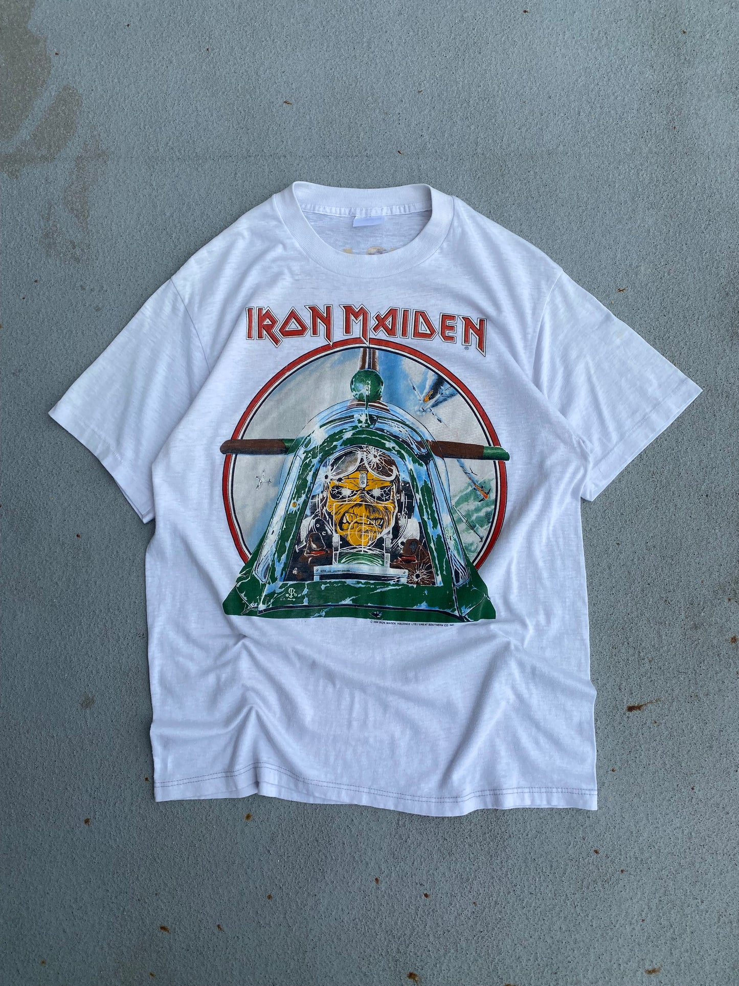 Vintage 1984 Iron Maiden Aces High shirt Size XL