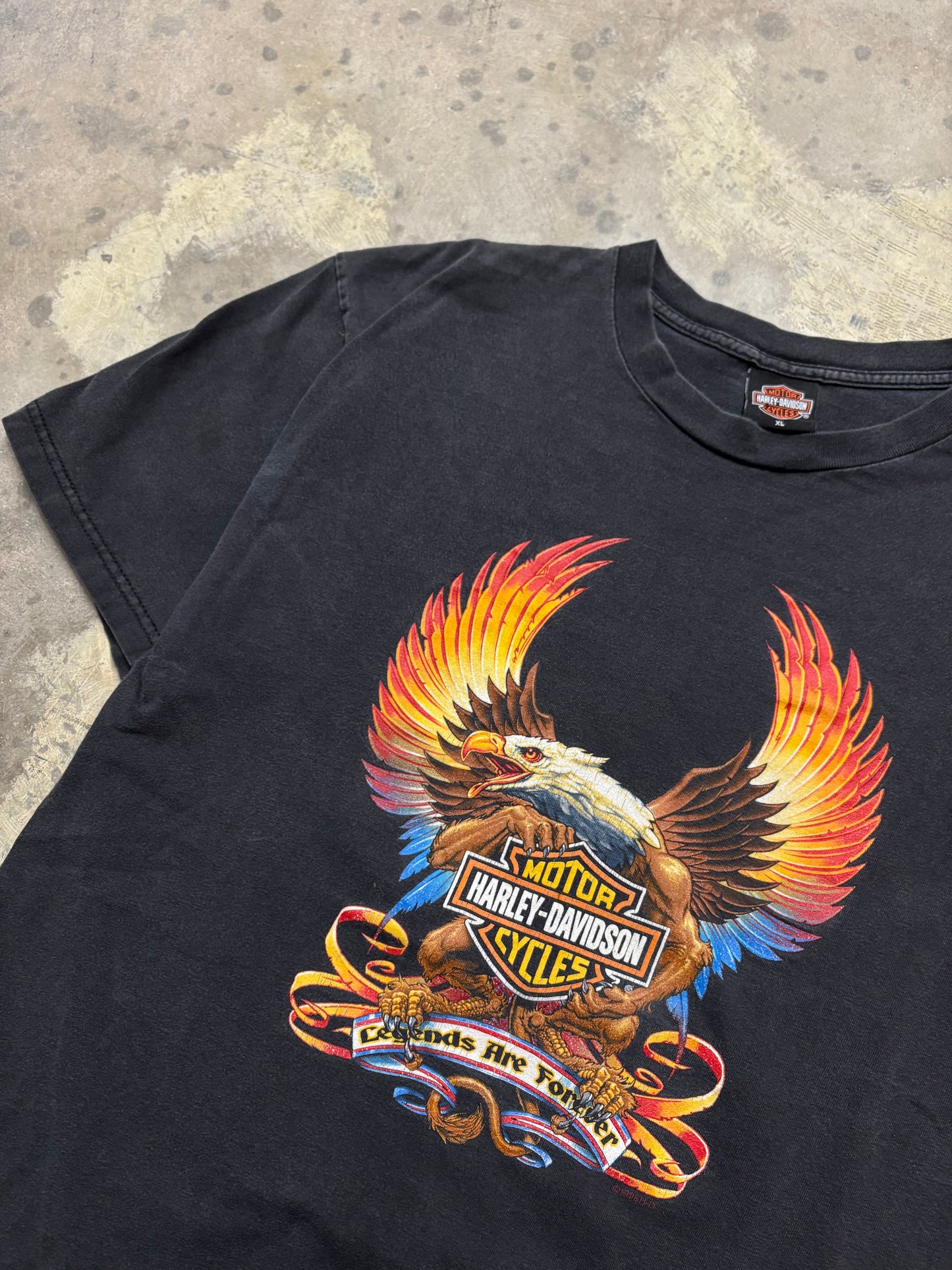Vintage Harley Davidson Rainbow Eagle shirt size XL