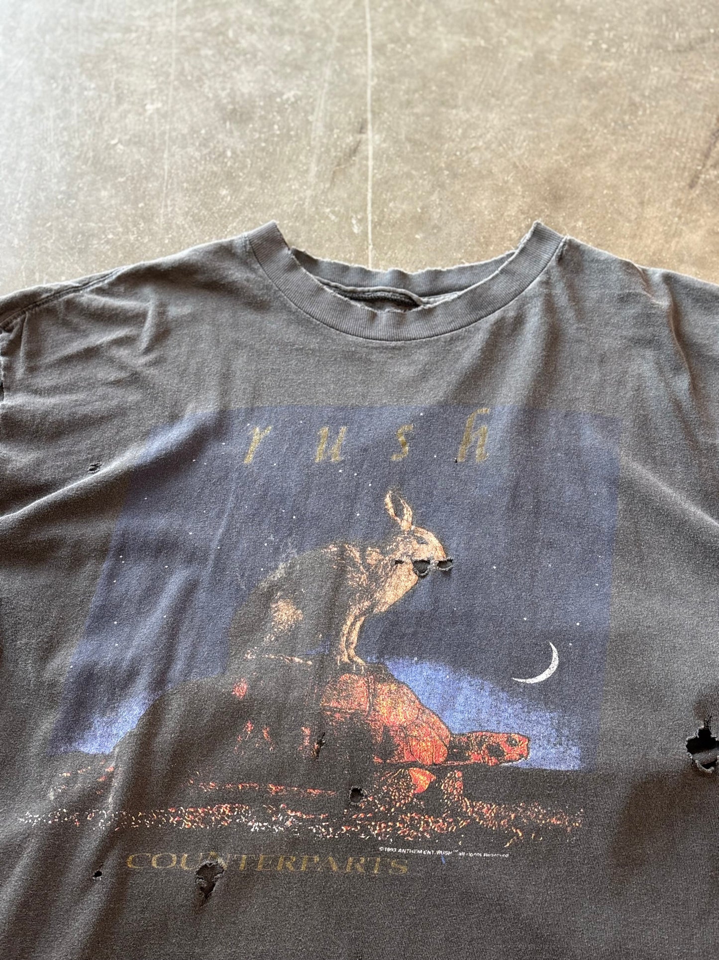 Vintage Rush thrashed chopped shirt size xl