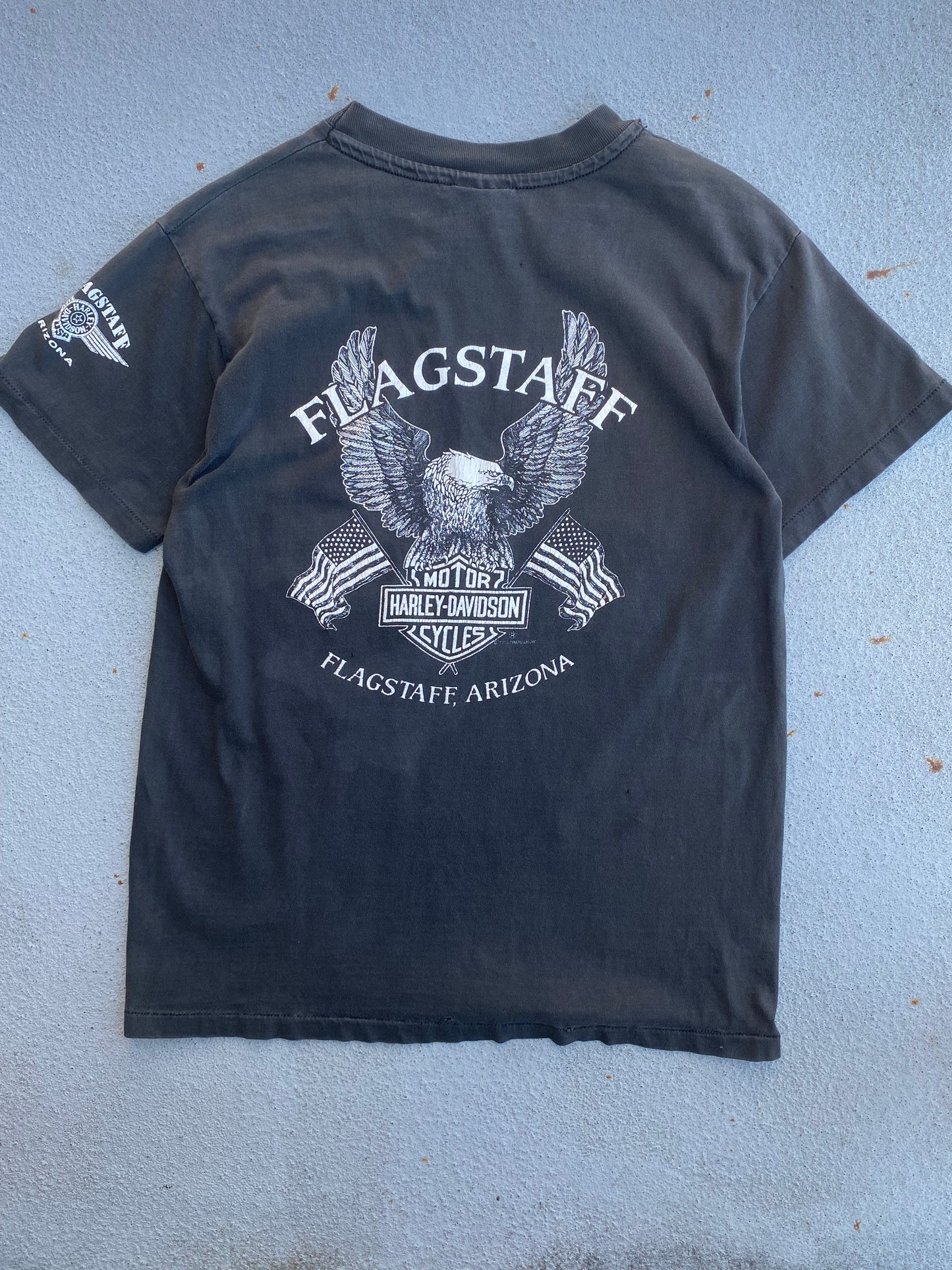 Vintage Harley Blue Flame shirt size large